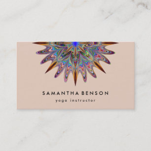 Elegant Lotus Flower Logo Yoga Visitekaartje