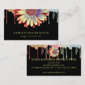 Elegant Lotus Flower Logo Yoga Visitekaartje (Voorkant / Achterkant)