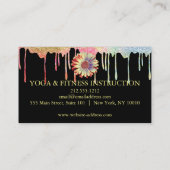 Elegant Lotus Flower Logo Yoga Visitekaartje (Achterkant)