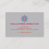 Elegant Lotus Flower Logo Yoga Visitekaartje (Achterkant)