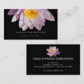 Elegant Lotus Flower Logo Yoga Visitekaartje (Voorkant / Achterkant)