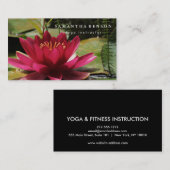 Elegant Lotus Flower Logo Yoga Visitekaartje (Voorkant / Achterkant)