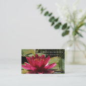 Elegant Lotus Flower Logo Yoga Visitekaartje (Staand voorkant)