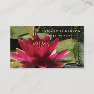 Elegant Lotus Flower Logo Yoga Visitekaartje