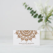 Elegant Lotus Flower Logo Yoga Visitekaartje (Staand voorkant)