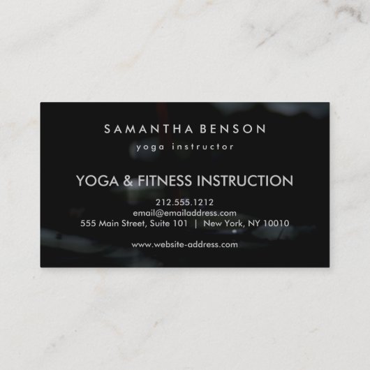 Elegant Lotus Flower Logo Yoga Visitekaartje (Achterkant)