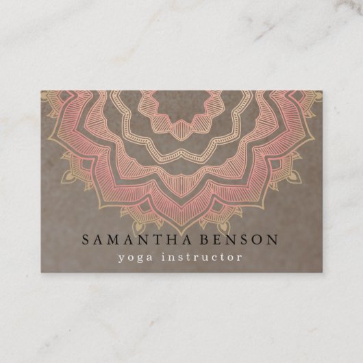 Elegant Lotus Flower Logo Yoga Visitekaartje (Voorkant)