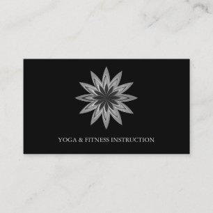 Elegant Lotus Flower Logo Yoga Visitekaartje