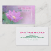 Elegant Lotus Flower Logo Yoga Visitekaartje (Voorkant / Achterkant)