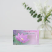 Elegant Lotus Flower Logo Yoga Visitekaartje (Staand voorkant)