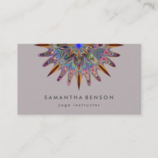 Elegant Lotus Flower Logo Yoga Visitekaartje (Voorkant)