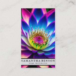 Elegant Lotus Flower Logo Yoga Visitekaartje