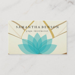 Elegant Lotus Flower Logo Yoga Visitekaartje