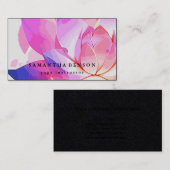 Elegant Lotus Flower Logo Yoga Visitekaartje (Voorkant / Achterkant)