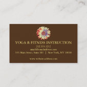 Elegant Lotus Flower Logo Yoga Visitekaartje (Achterkant)