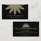 Elegant Lotus Flower Logo Yoga Visitekaartje (Voorkant / Achterkant)
