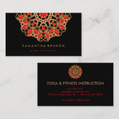 Elegant Lotus Flower Logo Yoga Visitekaartje (Voorkant / Achterkant)