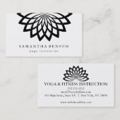 Elegant Lotus Flower Logo Yoga Visitekaartje (Voorkant / Achterkant)
