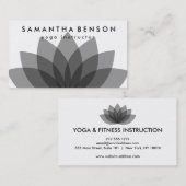 Elegant Lotus Flower Logo Yoga Visitekaartje (Voorkant / Achterkant)