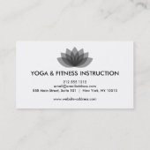 Elegant Lotus Flower Logo Yoga Visitekaartje (Achterkant)