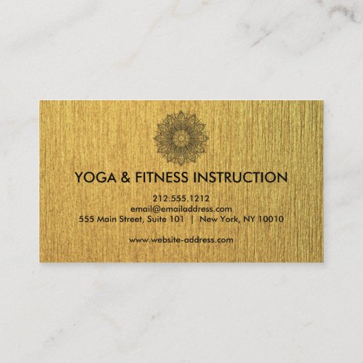 Elegant Lotus Flower Logo Yoga Visitekaartje (Achterkant)