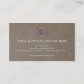 Elegant Lotus Flower Logo Yoga Visitekaartje (Achterkant)