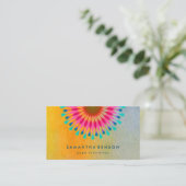 Elegant Lotus Flower Logo Yoga Visitekaartje (Staand voorkant)