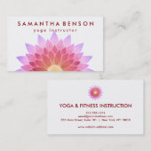 Elegant Lotus Flower Logo Yoga Visitekaartje (Voorkant / Achterkant)
