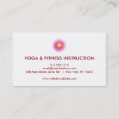 Elegant Lotus Flower Logo Yoga Visitekaartje (Achterkant)