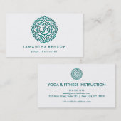 Elegant Lotus Flower Logo Yoga Visitekaartje (Voorkant / Achterkant)