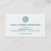 Elegant Lotus Flower Logo Yoga Visitekaartje (Achterkant)