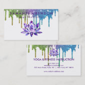 Elegant Lotus Flower Logo Yoga Visitekaartje (Voorkant / Achterkant)