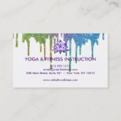 Elegant Lotus Flower Logo Yoga Visitekaartje (Achterkant)