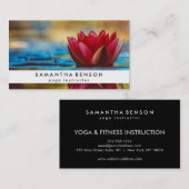 Elegant Lotus Flower Logo Yoga Visitekaartje (Voorkant / Achterkant)
