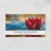 Elegant Lotus Flower Logo Yoga Visitekaartje (Voorkant)