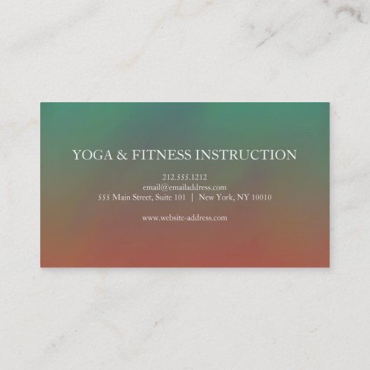 Elegant Lotus Flower Logo Yoga Visitekaartje (Achterkant)