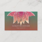 Elegant Lotus Flower Logo Yoga Visitekaartje (Voorkant)