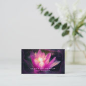 Elegant Lotus Flower Logo Yoga Visitekaartje (Staand voorkant)