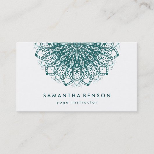 Elegant Lotus Flower Logo Yoga Visitekaartje (Voorkant)