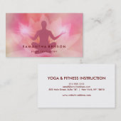 Elegant Lotus Flower Logo Yoga Visitekaartje (Voorkant / Achterkant)