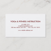 Elegant Lotus Flower Logo Yoga Visitekaartje (Achterkant)