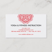 Elegant Lotus Flower Logo Yoga Visitekaartje (Achterkant)