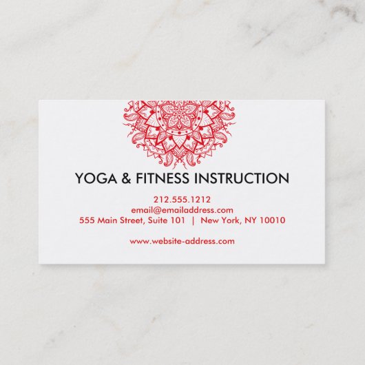 Elegant Lotus Flower Logo Yoga Visitekaartje (Achterkant)