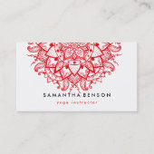 Elegant Lotus Flower Logo Yoga Visitekaartje (Voorkant)