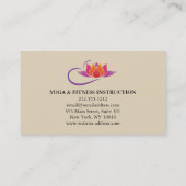 Elegant Lotus Flower Logo Yoga Visitekaartje (Achterkant)