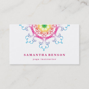 Elegant Lotus Flower Logo Yoga Visitekaartje