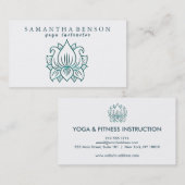 Elegant Lotus Flower Logo Yoga Visitekaartje (Voorkant / Achterkant)