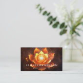 Elegant Lotus Flower Logo Yoga Visitekaartje (Staand voorkant)