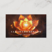 Elegant Lotus Flower Logo Yoga Visitekaartje (Voorkant)