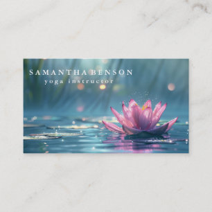 Elegant Lotus Flower Logo Yoga Visitekaartje